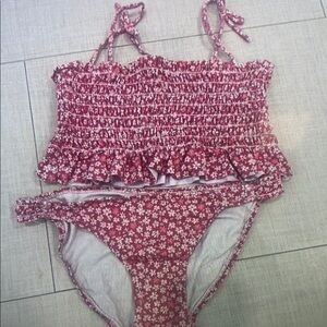 Floral Pink Kids Bikini